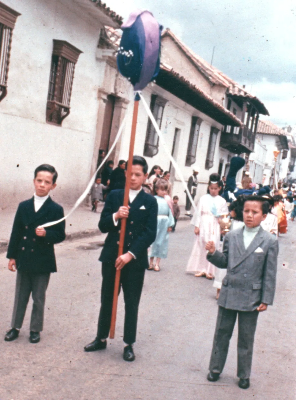 Fotografía histórica de la Procesión Infantil de Tunja